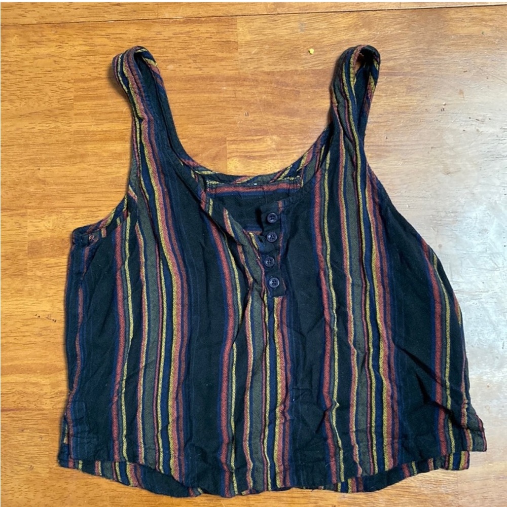 RVCA striped crop tank size S